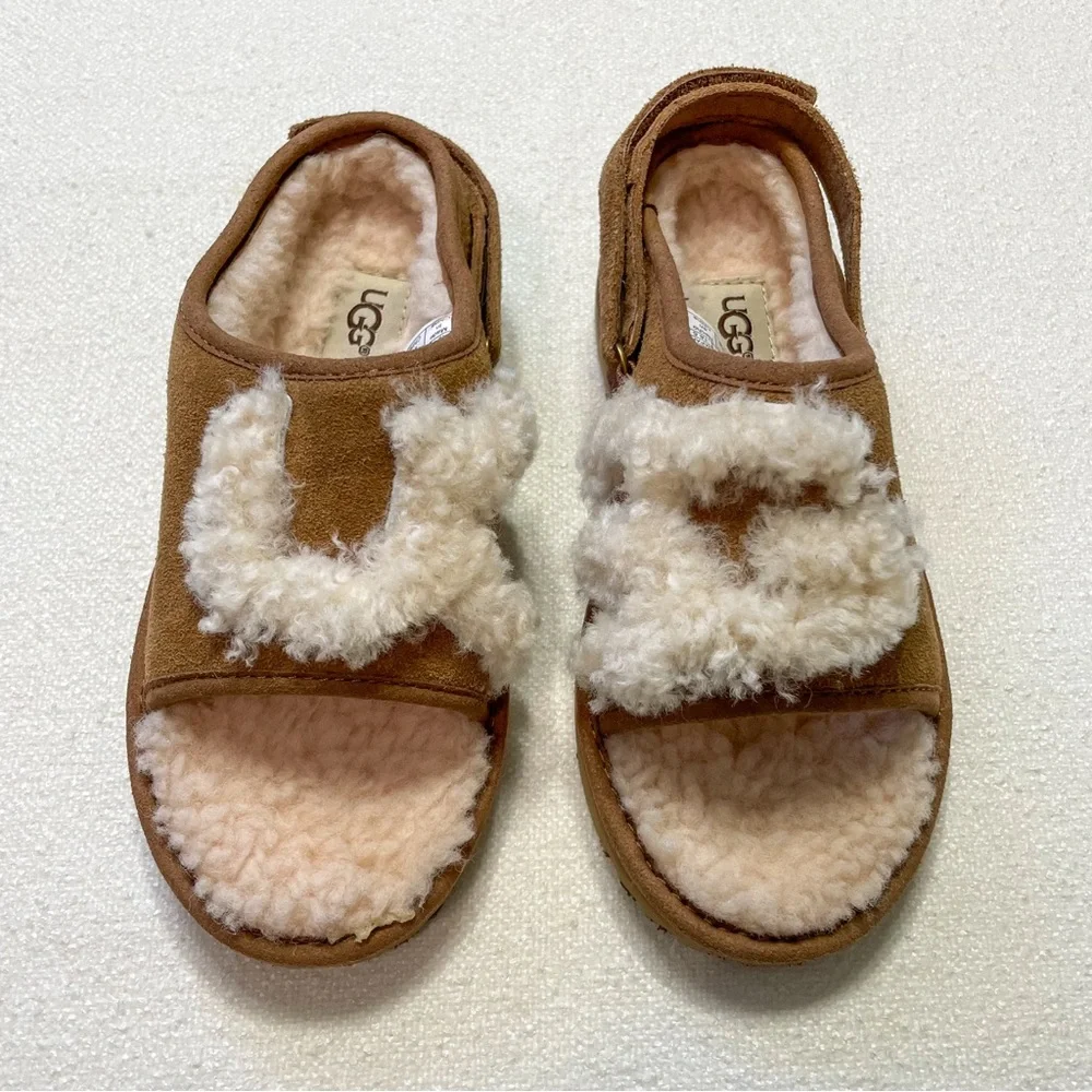 New Ugg Toddler Logo Slipper Sandal Size 12